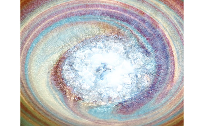 虫明焼 灰釉彩貫入練込料理鉢 白（黒井博史 作）