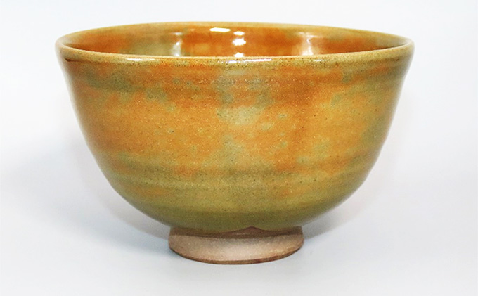 虫明焼 窯変富士の絵茶碗（曙窯 作）