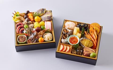 【髙島屋バイヤー企画】瀬戸内の恵（めぐみ）ニ段重 おせち（山鳥毛風呂敷付き）