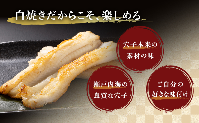 あなご 先行予約 山銀商店 白焼き あなご (合計約300g) 産地直送 穴子 魚介類