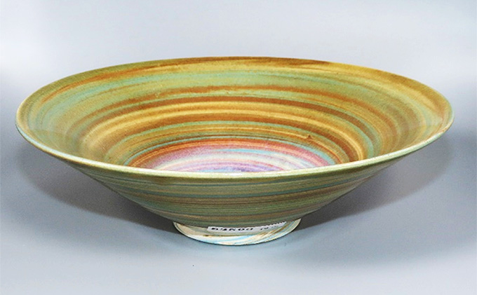 虫明焼 灰釉彩貫入練込料理鉢 白（黒井博史 作）