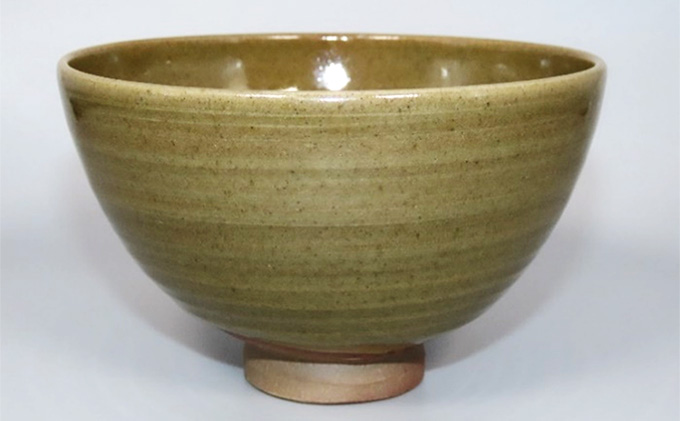 虫明焼 灰釉茶碗（黒井博史 作）