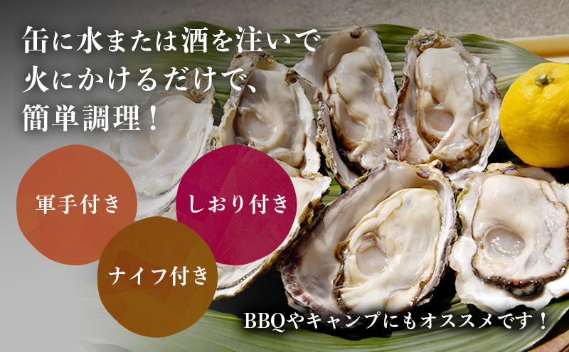 牡蠣 2026年 先行予約 かんかん焼 （ 殻付き 大つぶ牡蠣 20個） 山銀商店 瀬戸内海虫明湾産 大粒 生牡蠣 かき 魚介類 カキ かんかん焼き 軍手 ナイフ付き 加熱調理用