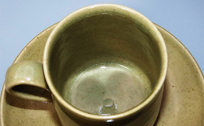 虫明焼 コーヒーカップ＆ソーサー（曙窯 作）