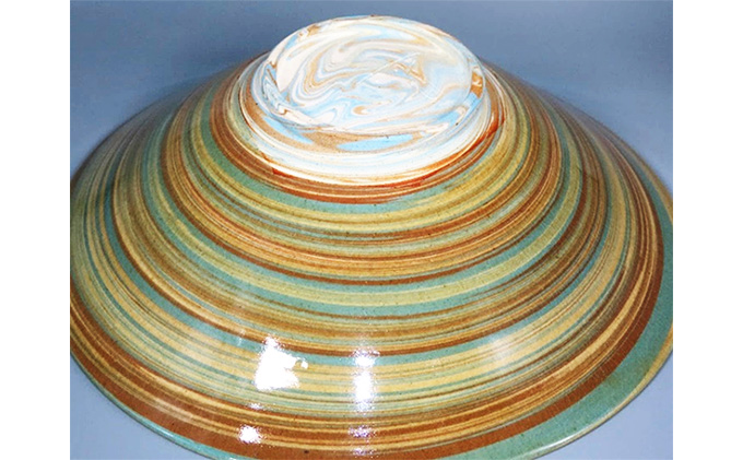 虫明焼 灰釉彩貫入練込料理鉢 白（黒井博史 作）