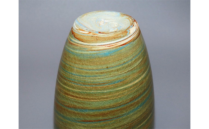 虫明焼 灰釉練込フリーカップ（黒井博史 作）