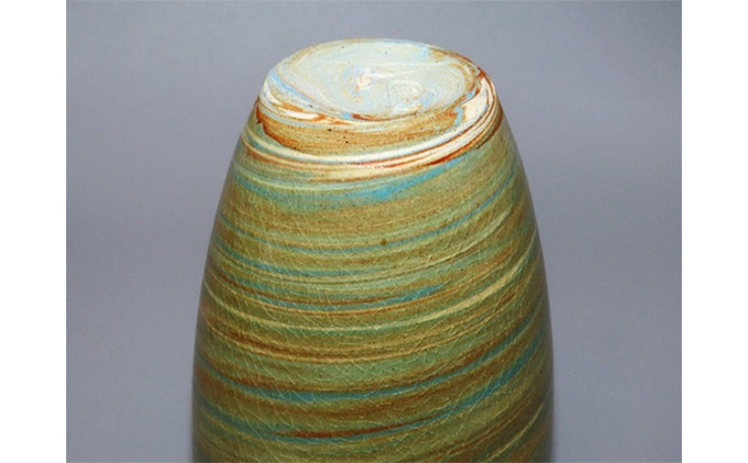 虫明焼 灰釉練込フリーカップ 2個セット（黒井博史 作）