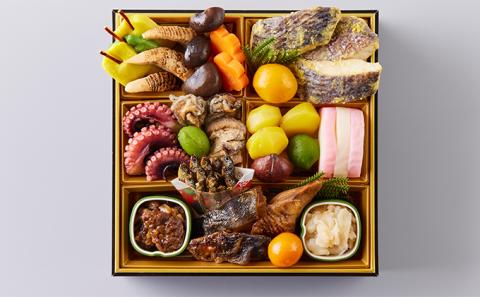 【髙島屋バイヤー企画】瀬戸内の恵（めぐみ）ニ段重 おせち（山鳥毛風呂敷付き）