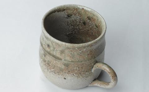 寒風須恵器 把手付カップ（三浦雅人：作）