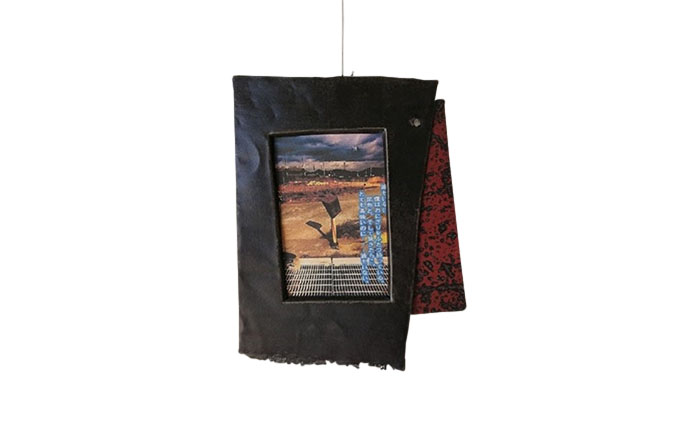 寂鉄式 ブリキ 額（変形タイプ①）牛窓アーツクラフツ 寂鉄blue