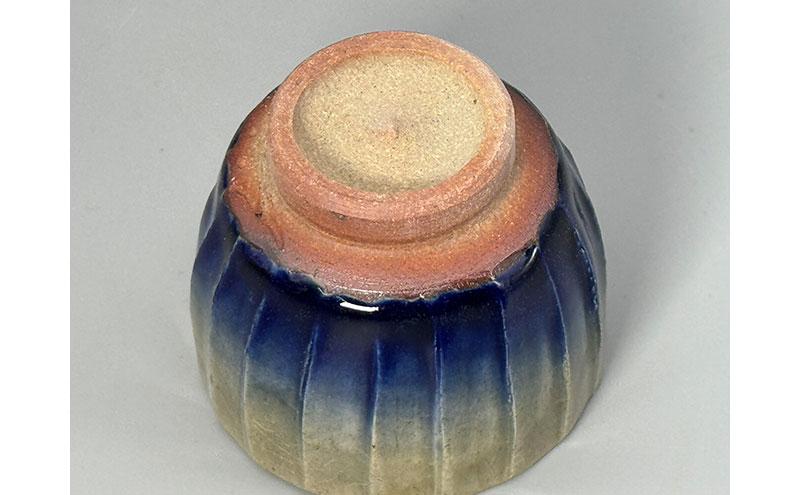 虫明焼 釉彩面取ぐい呑(黒井博史 作) 工芸品 食器 酒器 ぐい呑