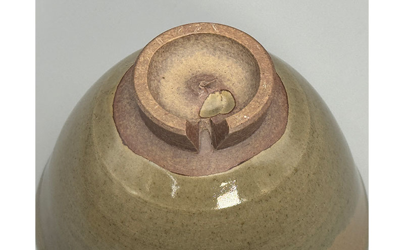 虫明焼 窯変雁の絵茶碗(黒井千左 作) 工芸品 食器 茶碗 お茶碗