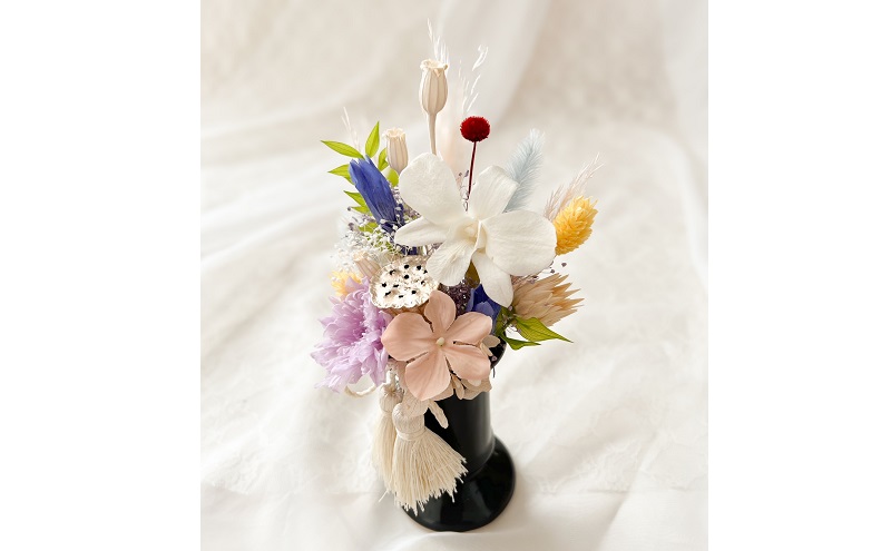 プリザーブドフラワーの仏花 リンドウの花(2個1対) フラワー プリザーブドフラワー 花 仏花 リンドウ 仏壇用 お仏壇 お供え 岡山 赤磐市