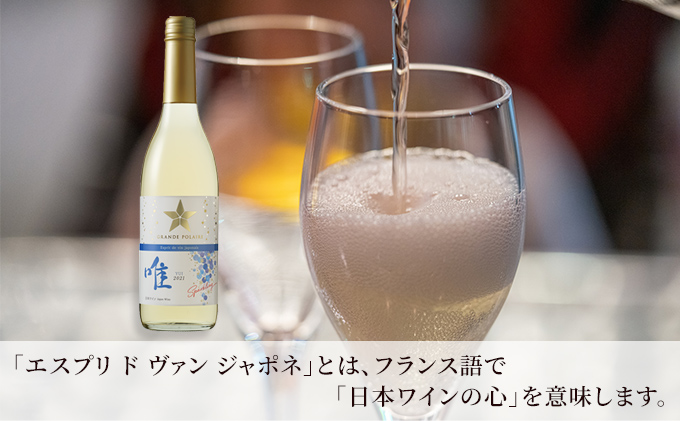 ワイン グランポレール エスプリ ド ヴァン ジャポネ 唯-YUI- 12本（1本 600ml）スパークリングワイン 中辛口 サッポロビール 岡山ワイナリー