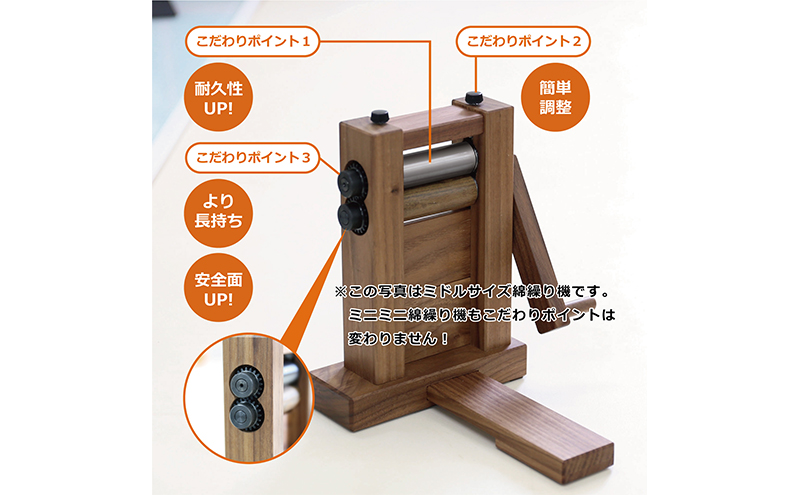 綿繰り機(棉花の種取りには必須❗️) - 日用品/インテリア