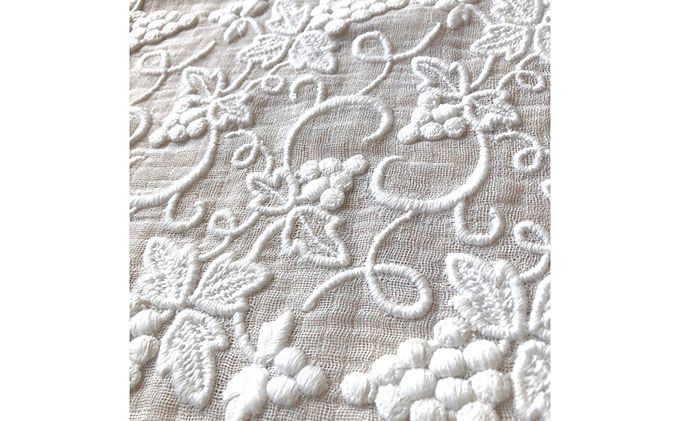 白いタオルレースハンカチ２枚組