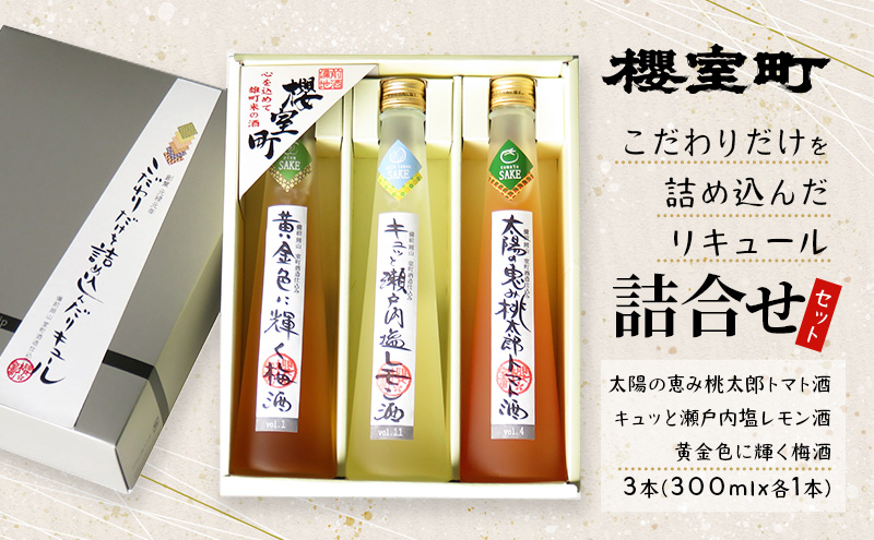 櫻室町 こだわりだけを詰め込んだ リキュール 詰合せ 300mlx3本セット（L3-4H） お酒 アルコール 酒
