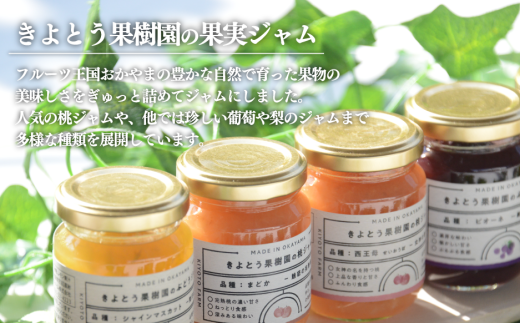  【期間限定】果樹園の品種を楽しむ果実ジャム 6種 (岡山県産) 9月以降順次発送 【KF-K005-02】