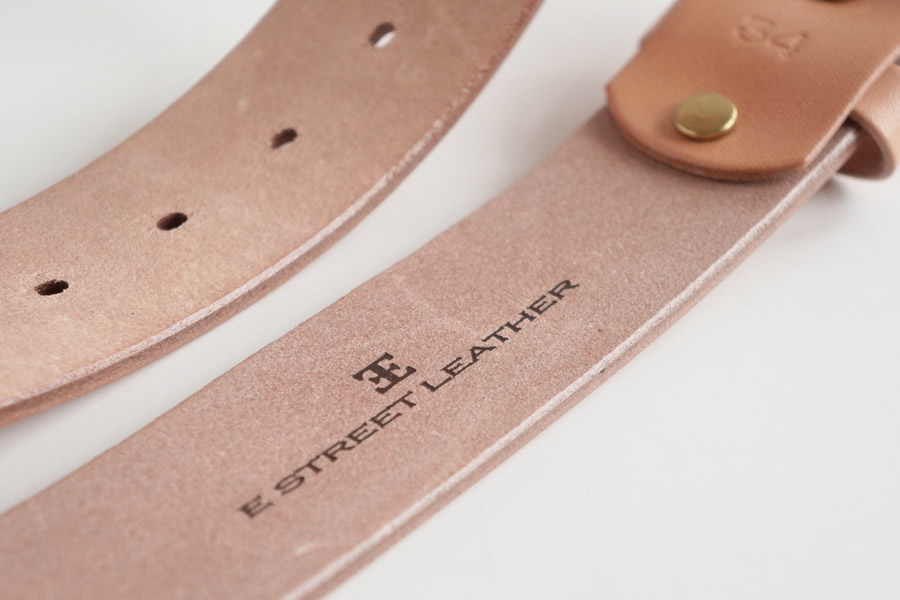 E STREET LEATHER グレージングベンズ 4cm幅 極厚レザーベルト ナチュラル（40インチ 101.5cm)【star008-6-01】 40インチ 101.5cm