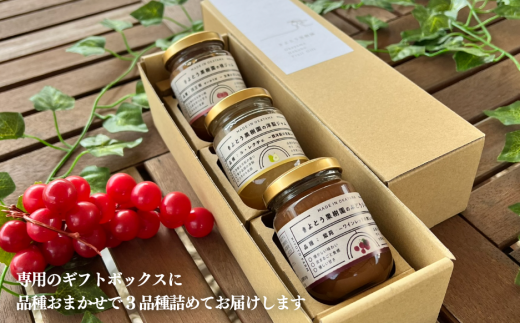  【きよとうファーム】果樹園の品種を楽しむ果実ジャム 3種 (岡山県産) 【KF-K004-01】