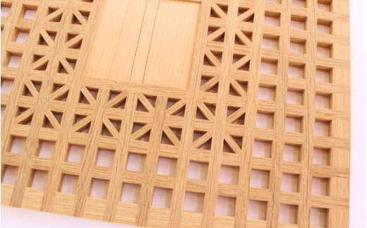 真庭組子 テーブルアート / 和 和モダン 組子細工 アートパネル インテリア 天然木 ヒノキ 檜 桧 杉 岡山県 真庭市 【sdkb001-01】