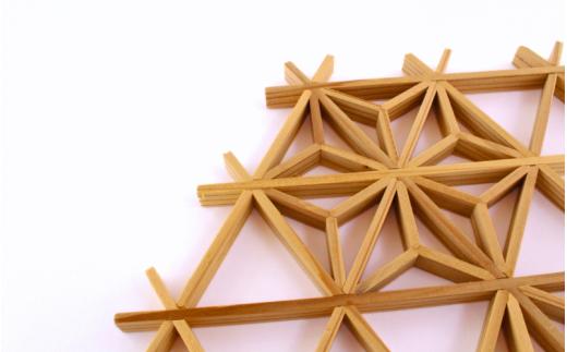 真庭組子 オーナメント 麻の葉 / 組子 天然木 飾り 壁飾り 壁掛け ウォールアート 和雑貨 和モダン 和室 和風 岡山県 真庭市 【sdkb018-01】