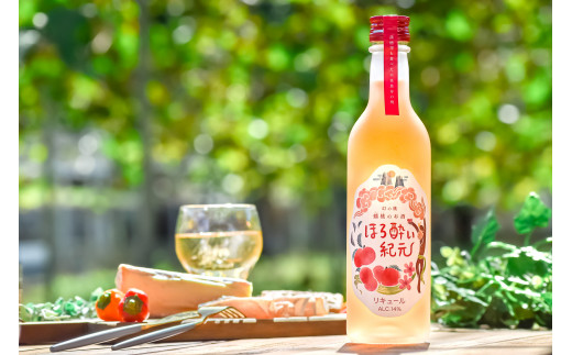 【きよとうファーム】薫り高い黒ぶどう「黒いアルファ」のワインと幻の桃「蟠桃」のリキュールのお酒2本セット (岡山県産)【KF-S009-01】