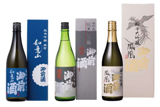 【岡山の酒】 御前酒 雄町米 吟醸飲みくらべセット 純米大吟醸「鳳凰」「馨」・純米吟醸「如意山」（720ml×3本） / 辻本店 真庭 日本酒 純米 大吟醸 地酒 鳳凰 馨 如意山 老舗 【thtn025-01】