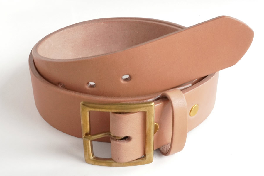 E STREET LEATHER グレージングベンズ 4cm幅 極厚レザーベルト ナチュラル（36インチ 91.5cm)【star008-4-01】 36インチ 91.5cm