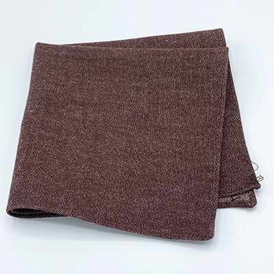 クラバットユキジ製　デニムポケットチーフ(ショコラブラウン)