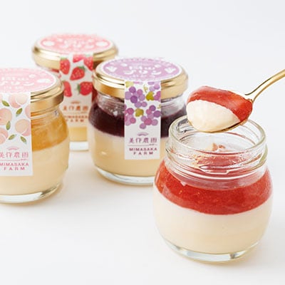 岡山プリン3種詰合せ　6個入(いちご・ぶどう・白桃)【配送不可地域：離島】