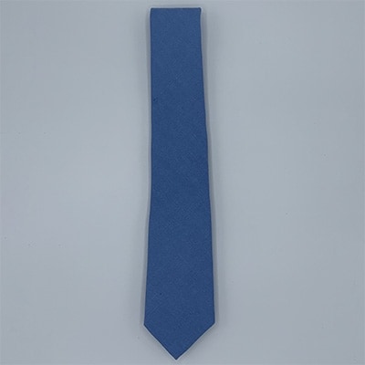 クラバットユキジ製　デニムタイ(ホリゾンブルー)
