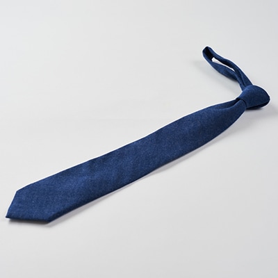 クラバットユキジ製　デニムタイ(インクブルー)