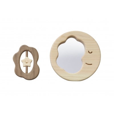 【ラトル・歯固めで0歳から使える】IKONIH TOY はじめてミラーラトル(単品)