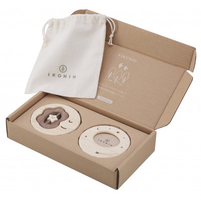 【出産お祝いにおすすめ】IKONIH TOY はじめてミラーラトルセット