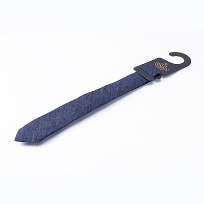 裏地ポケット付きネクタイ「まもりたい」(岡山デニムインディゴ)