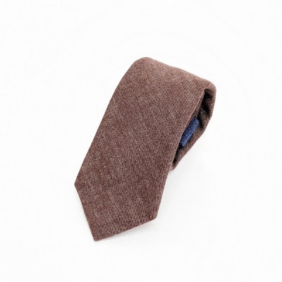 岡山産デニムネクタイ【DeniMUSASHI】ハンガーパッケージ付・ブラウン