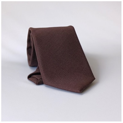 イタリア産WOOL100%ネクタイ/ブラウン