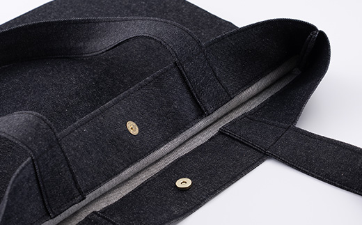 11オンス岡山デニムのトートバッグ/ブラック