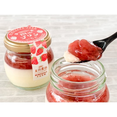 岡山県美作市産　特選いちご＆岡山プリン詰合せ(いちご約400g、プリン6個)【配送不可地域：離島・北海道・沖縄県】