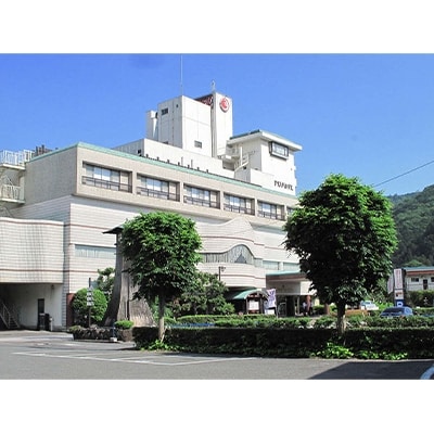 湯郷温泉　湯郷グランドホテル　一泊二食付ペア宿泊券　(平日限定・夕食は地元特選牛なぎビーフ会席料理)