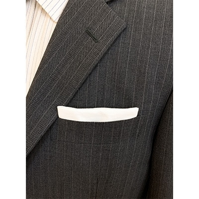 クラバットユキジ製　デニムポケットチーフ(オフホワイト)