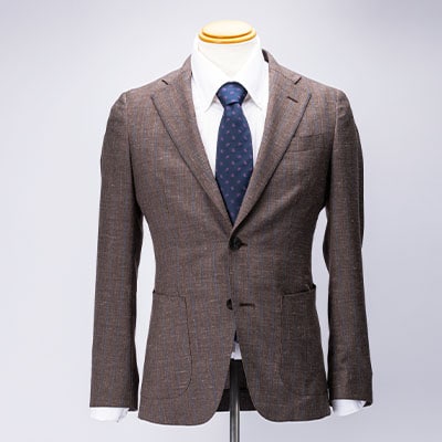 裏地ポケット付ネクタイ　「まもりたい」国産シルク　ペイズリードット　パープル