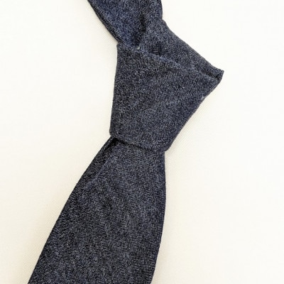 岡山産デニムネクタイ【DeniMUSASHI】ハンガーパッケージ付・ブラック