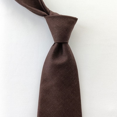イタリア産WOOL100%ネクタイ/ブラウン