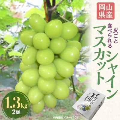 【発送月固定定期便】26年先行予約 ご家庭用 岡山旬のフルーツ 清水白桃とシャインマスカット全2回【配送不可地域：離島】