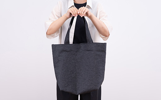 11オンス岡山デニムのトートバッグ/ブラック