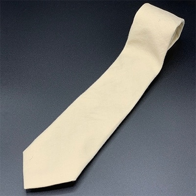 クラバットユキジ製　デニムタイ(クリームイエロー)