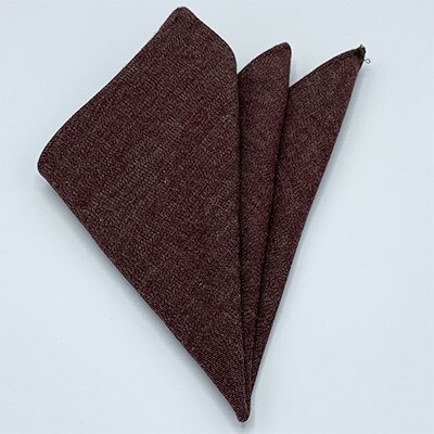 クラバットユキジ製　デニムポケットチーフ(ショコラブラウン)