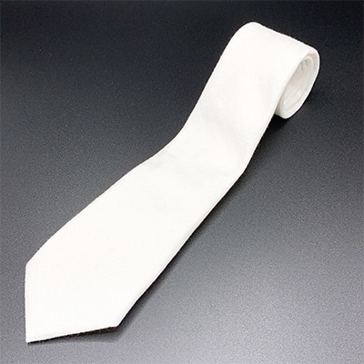 クラバットユキジ製　デニムタイ(オフホワイト)